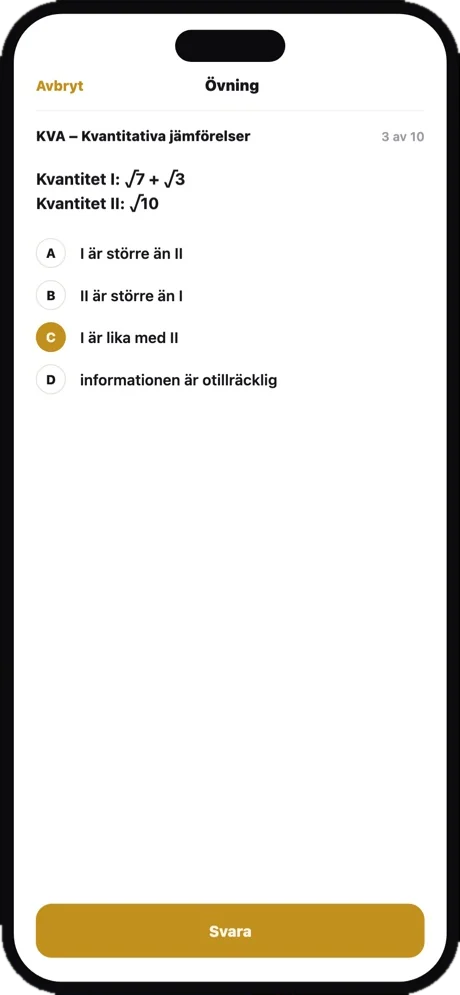 HP Klar AI-övningar med kvantitativa jämförelser (KVA)